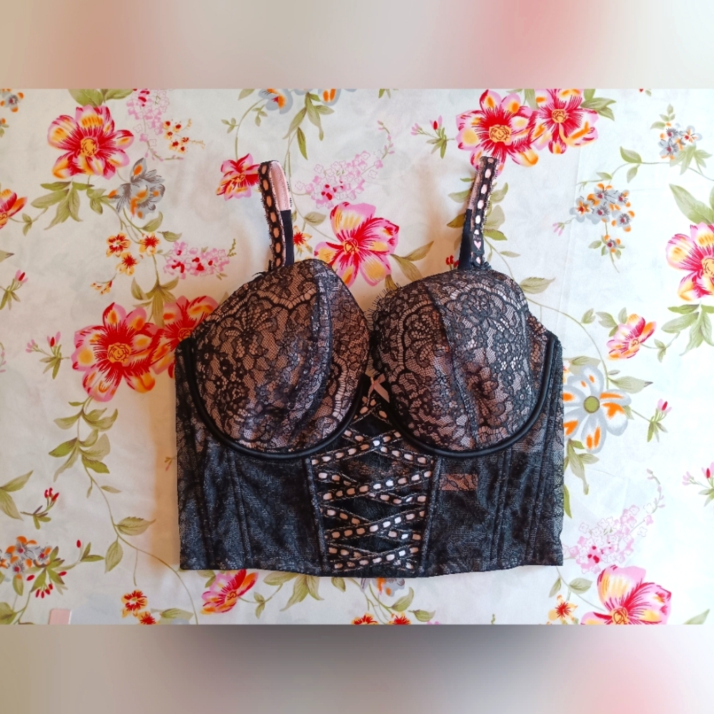 NWT Victoria's Secret Dream Angels Corset Top Bustier Bra Medium DD M-DD